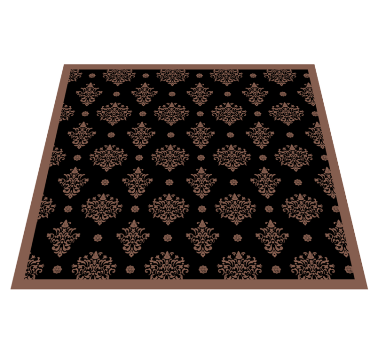 Botanical Decorative floral vinyl rug - TenStickers