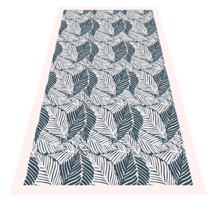 Vintage Leaf Pattern Vinyl rug for home office - TenStickers
