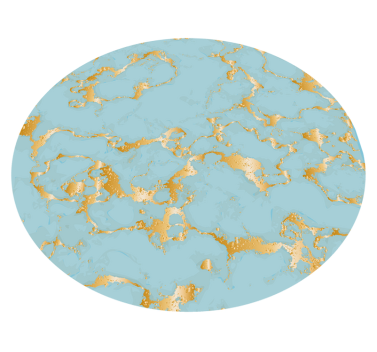 Gold and emerald marble Vinyl rug home office - TenStickers