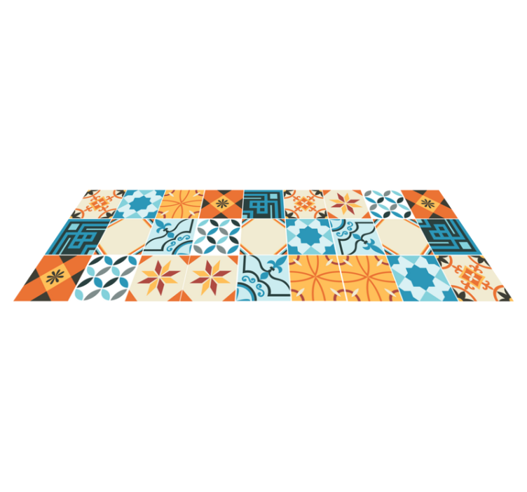 Patterned Tiles tile vinyl rug - TenStickers
