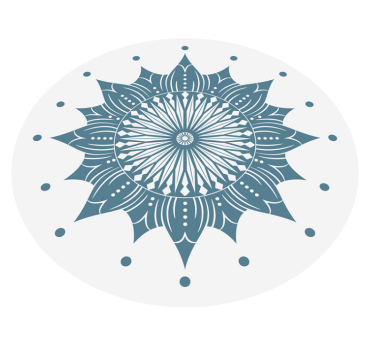 Mandala vinyl rug intricate floral design - TenStickers