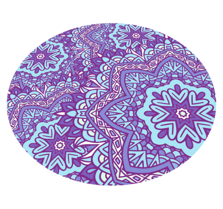 Lively purple motif mandala vinyl rug - TenStickers
