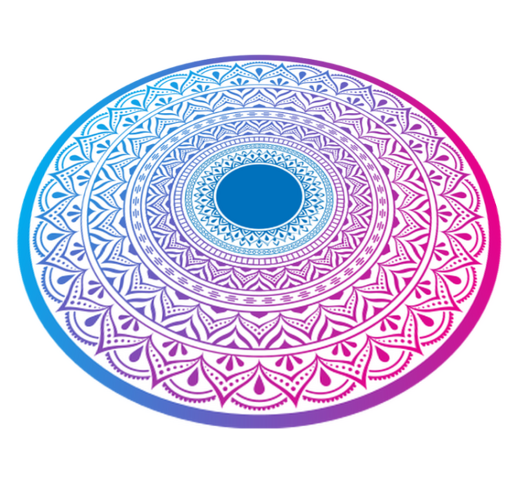 Mandala vinyl rug mandala circular design - TenStickers