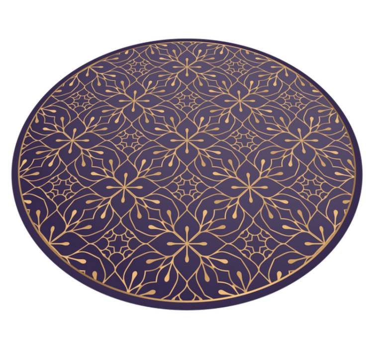 Mandala vinyl rug floral elegance - TenStickers