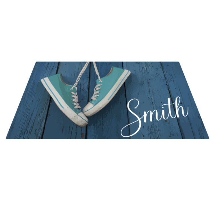 Sneakers Personalization texture vinyl rug - TenStickers