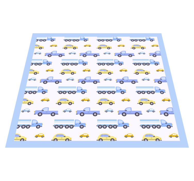 Playful Traffic Theme kids vinyl rug - TenStickers
