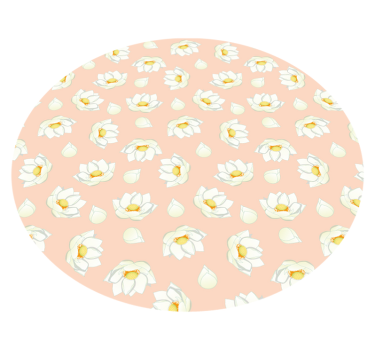 Flower Bloom floral vinyl rug - TenStickers