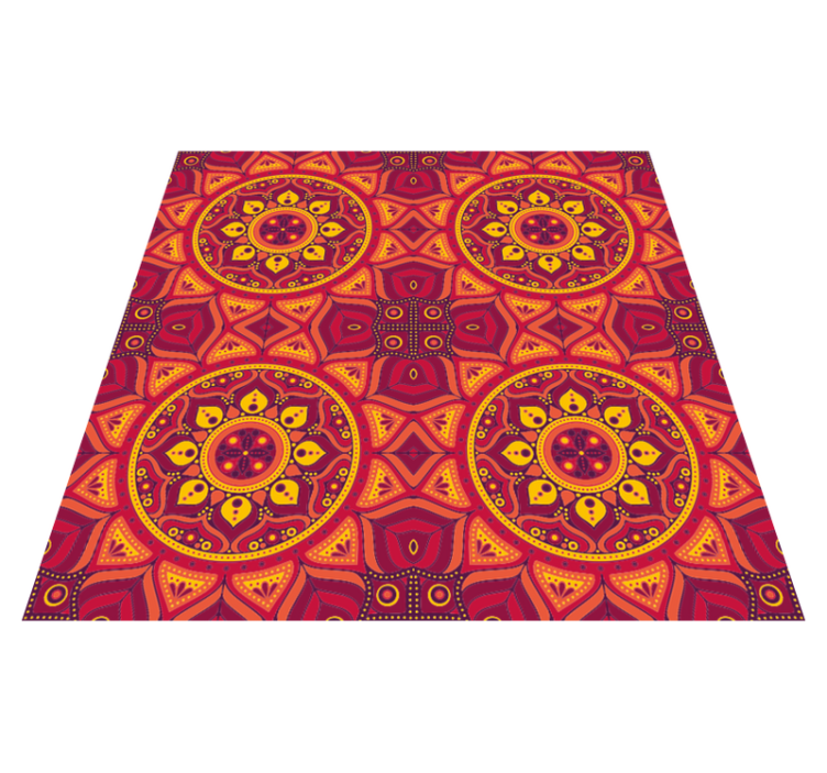 Mandala vinyl rug with mandala inspired design - TenStickers