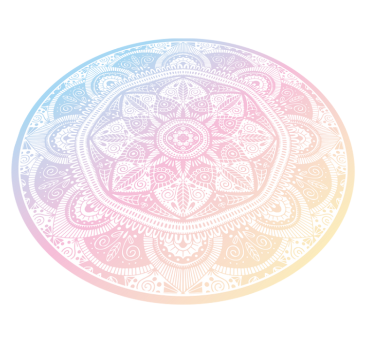 Gradient Circular Art mandala vinyl rug - TenStickers