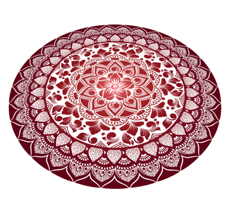 Mandala vinyl rug intricate mandala design - TenStickers
