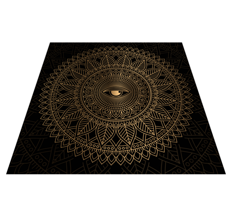Mandala vinyl rug mandala eye centerpiece - TenStickers
