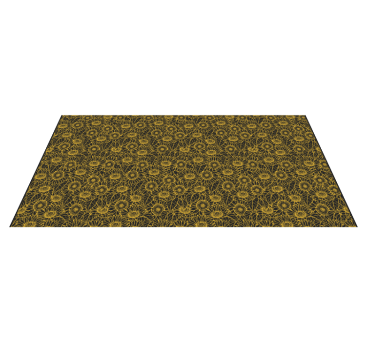 Botanical Complexity floral vinyl rug - TenStickers
