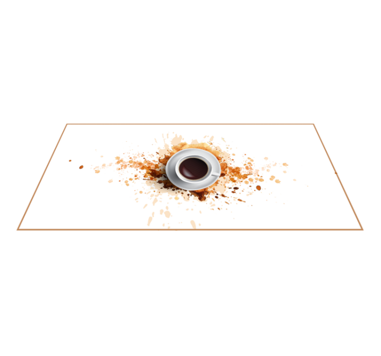 Coffee explosion dining room vinyl rug - TenStickers