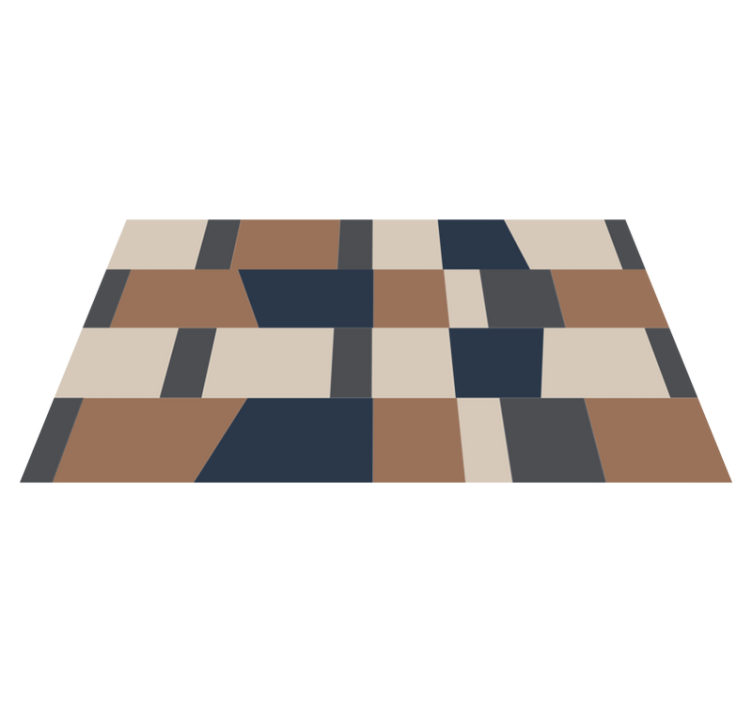 Geometric Stripe Pattern stripes vinyl rug - TenStickers