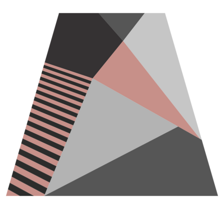 Triangular geometric motif modern vinyl rug - TenStickers