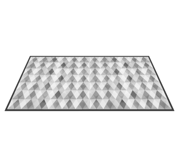 Geometric vinyl rug with triangle pattern - TenStickers