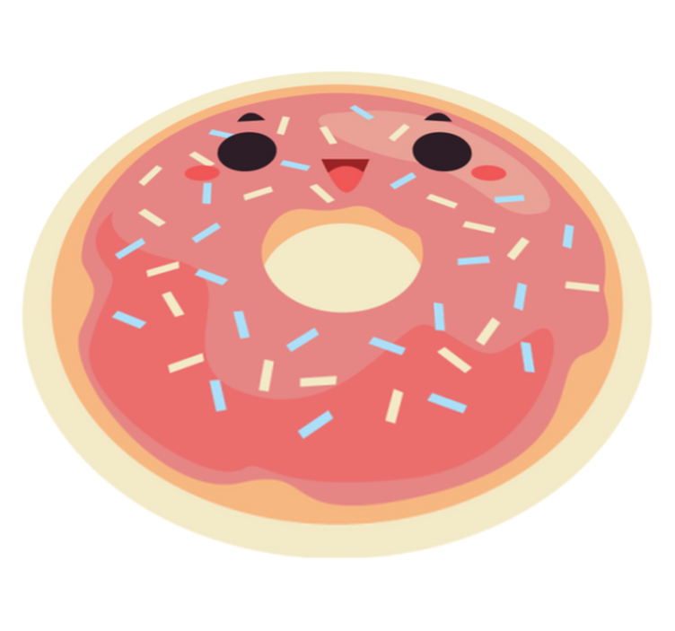 Animated Donut kids vinyl rug - TenStickers