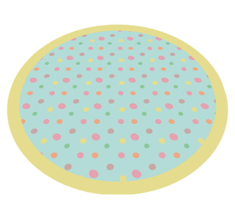 Vibrant Spotty Dots living room vinyl rug - TenStickers