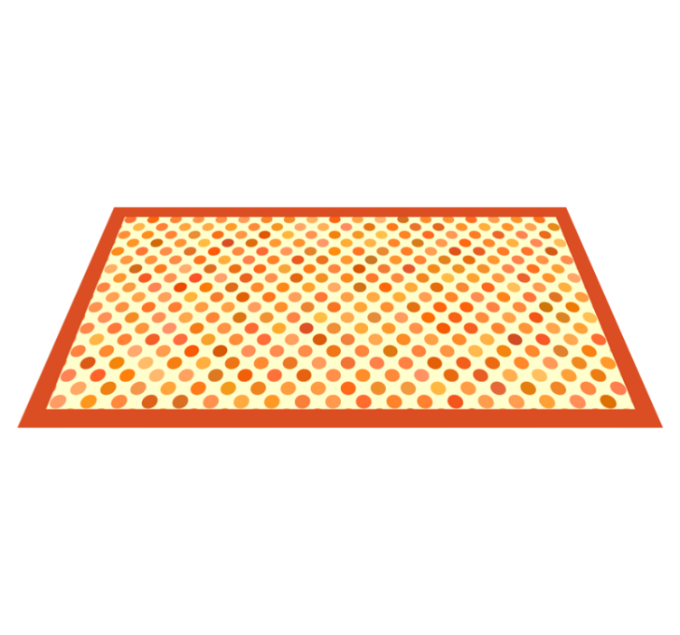 Polka Dotted Arrays stripes vinyl rug - TenStickers
