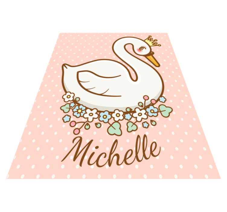 Personalized Swanscape custom vinyl rug - TenStickers