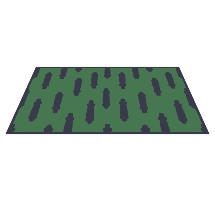 Skateboard Silhouettes road vinyl rug - TenStickers