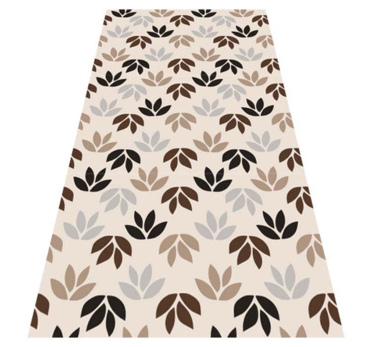 Brown leaf branches floral rug - TenStickers