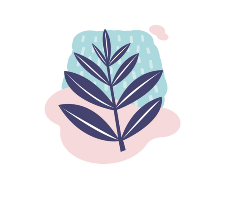 Abstract leaf floral rugs - TenStickers