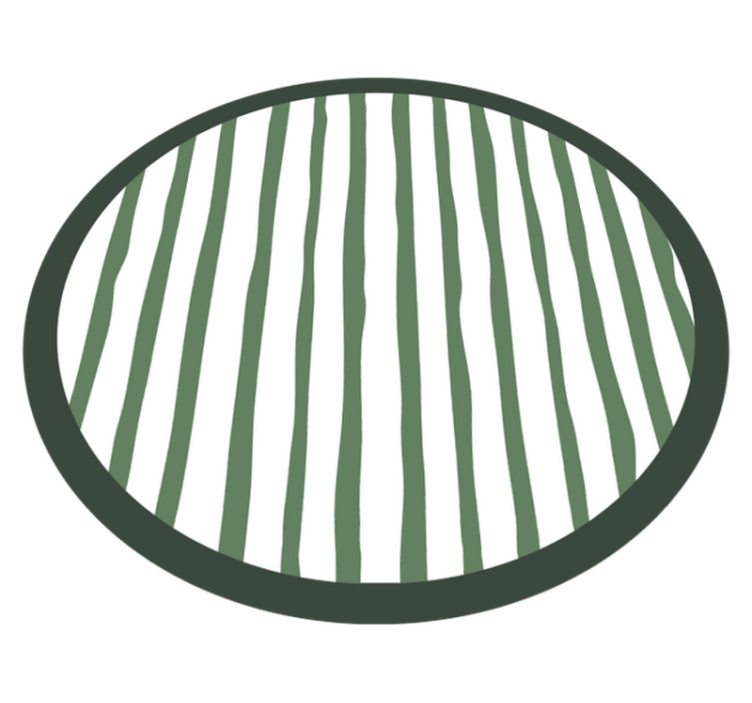 Dark Green Striped nordic vinyl rug - TenStickers