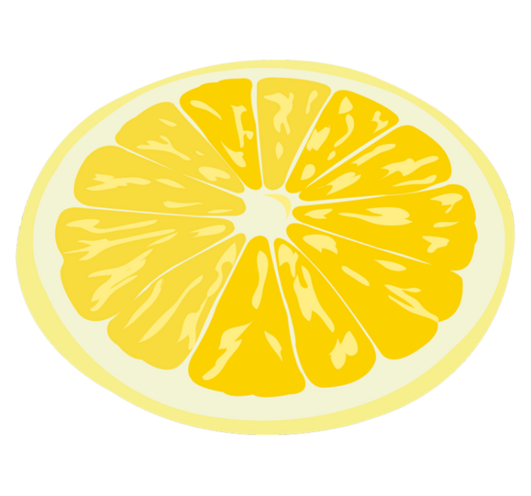 Bright lemon slice kitchen vinyl rug - TenStickers