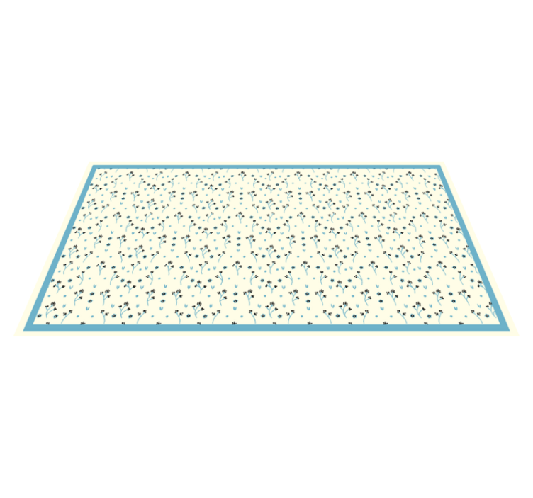 Subtle botanical motif bedroom vinyl rug - TenStickers