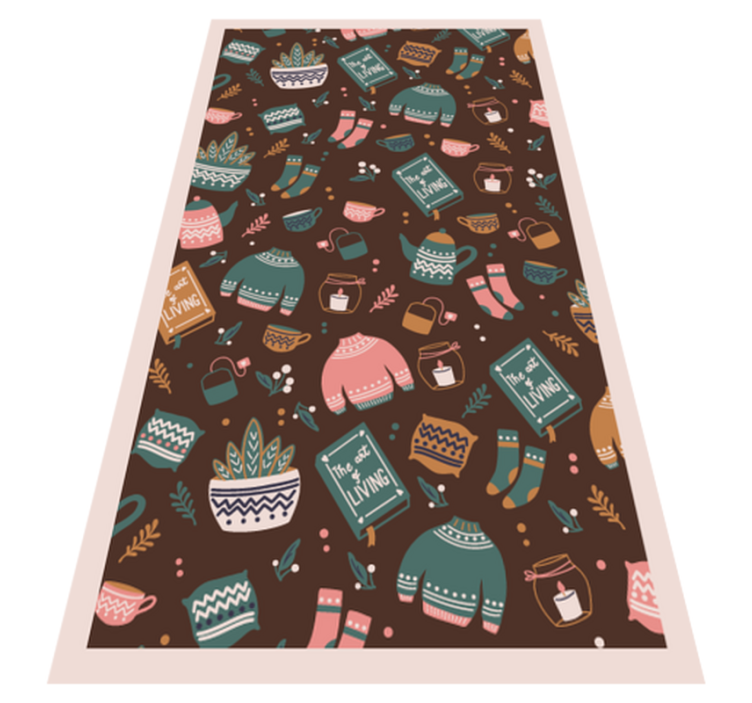 Cozy living essentials teenage bedroom vinyl rug - TenStickers