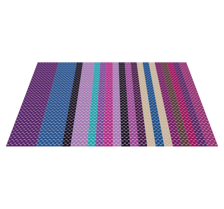 Striped Colorful Lines bedroom vinyl rug - TenStickers