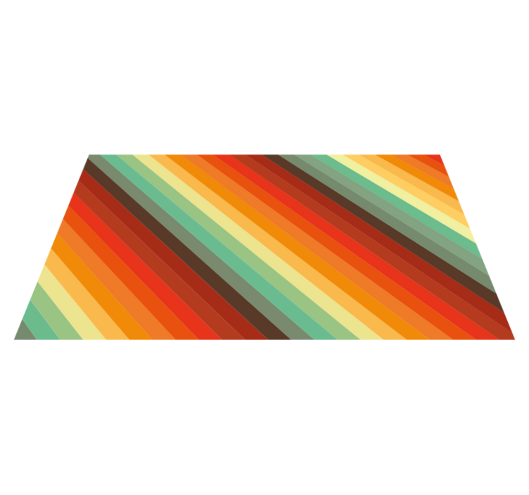 Vibrant diagonal stripes bedroom vinyl rug - TenStickers