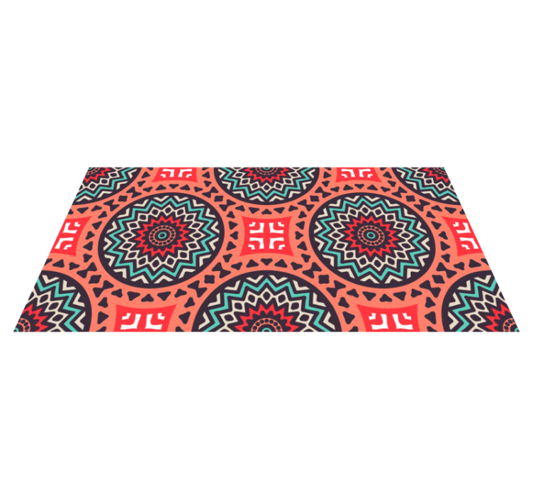 Geometric Medallion Pattern mandala vinyl rug - TenStickers