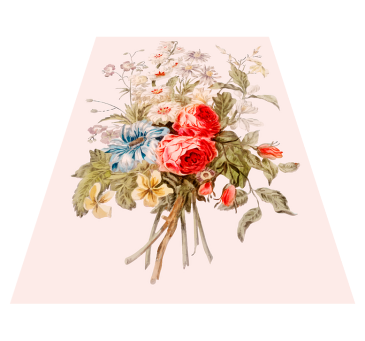 Elegant Flower Composition floral vinyl rug - TenStickers