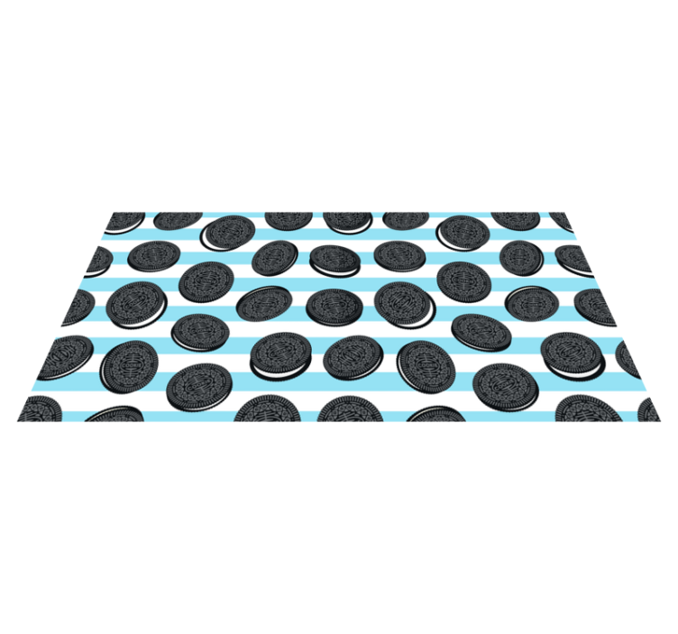 Oreo striped pattern kitchen vinyl rug - TenStickers