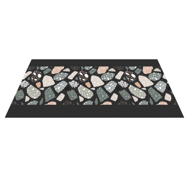 Stone effect vinyl rug colorful stone arrangement - TenStickers