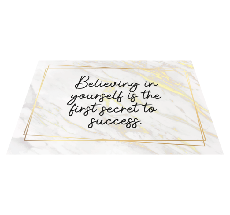 Inspirational Quote custom vinyl rug - TenStickers