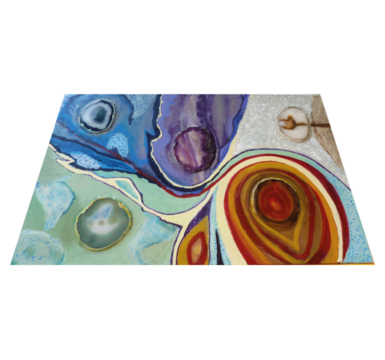 Multicolored agate stone floor tiles - TenStickers