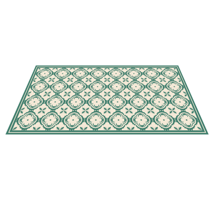 Elegant Floral Element marble vinyl rug - TenStickers