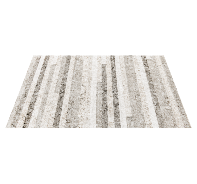 Textured Grey Stripes wood effect vinyl rug - TenStickers