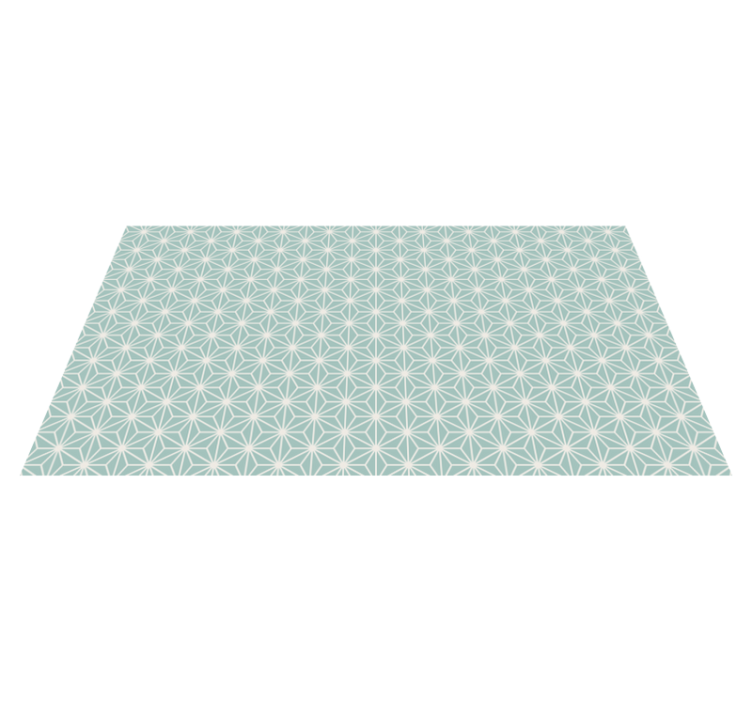 Green star burst geometric vinyl rug - TenStickers