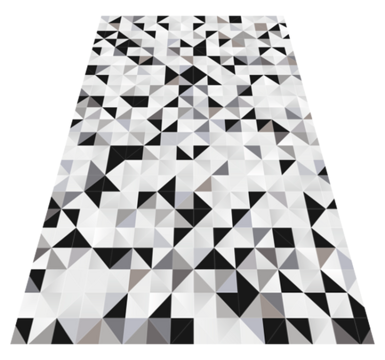 Gray triangles mosaic mosaic floor tiles - TenStickers
