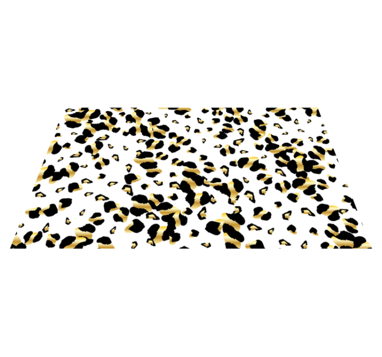 Leopard pattern elegance animal print vinyl rug - TenStickers