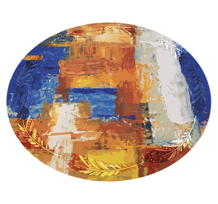 Abstract Color Fusion minimal vinyl rug - TenStickers