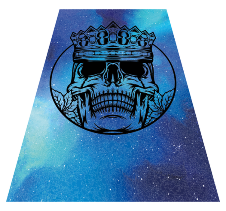Royal Skull Art texture vinyl rug - TenStickers