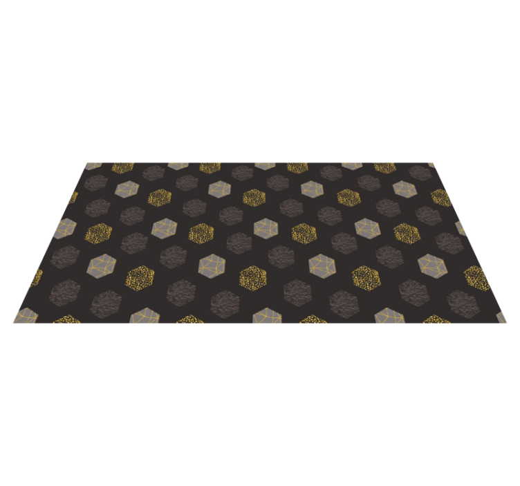 Textured Hexagon Pattern geometric vinyl rug - TenStickers