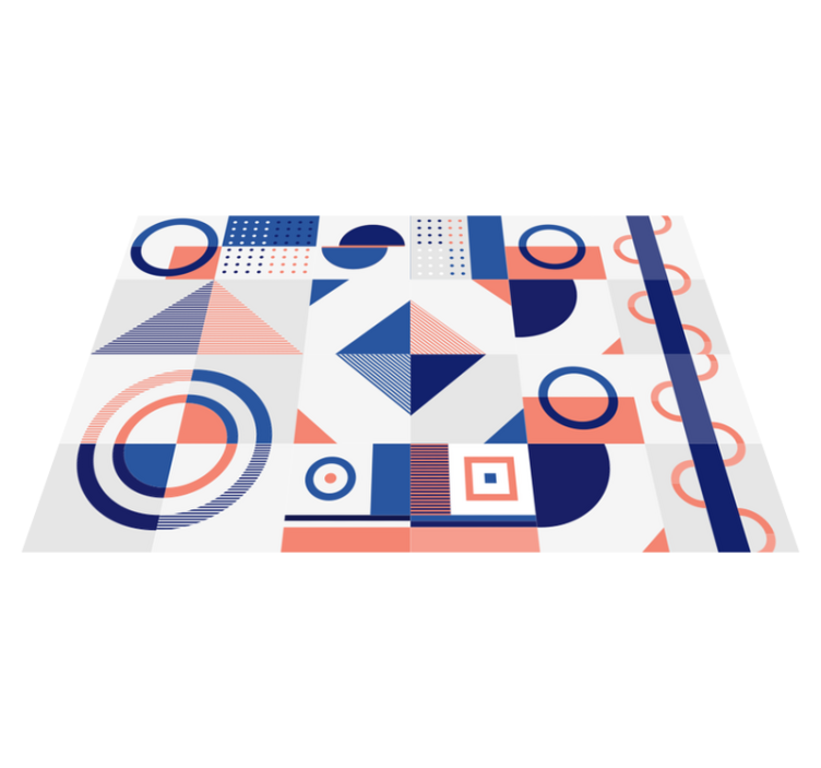 Modern forms geometric vinyl rug - TenStickers