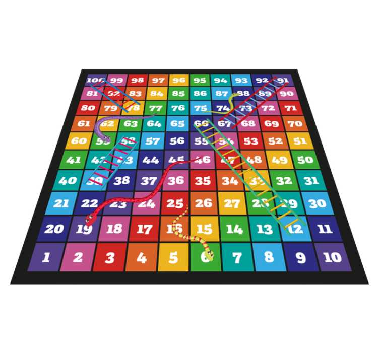 Gaming vinyl rug snakes and ladders - TenStickers