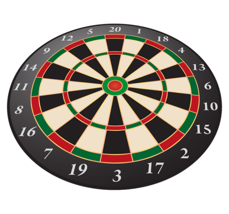 Dartboard Style teenage bedroom vinyl rug - TenStickers